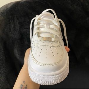 Customized white air forces. Never worned.